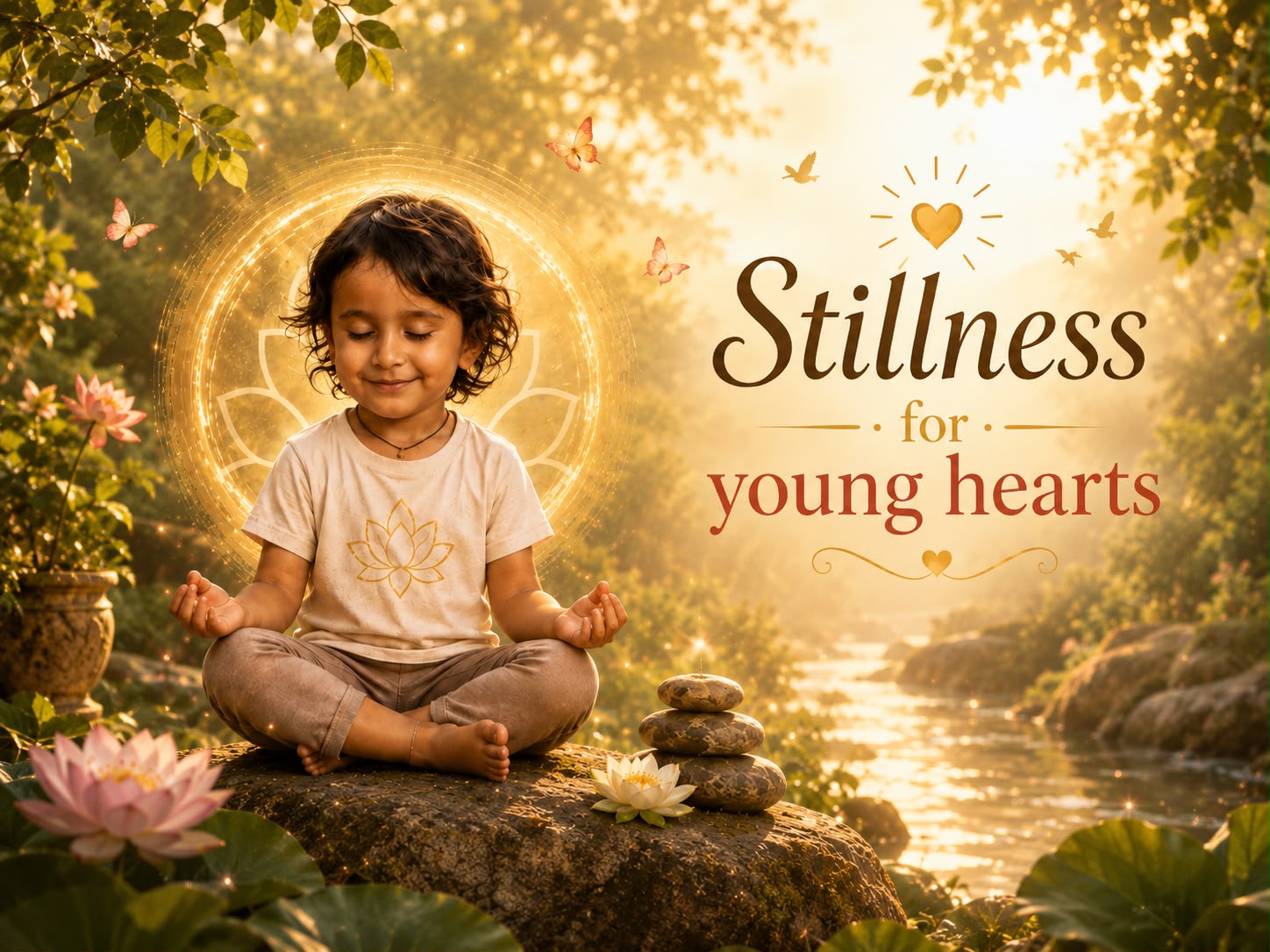 Calm, gentle imagery for children’s meditation and stillness for young hearts.
